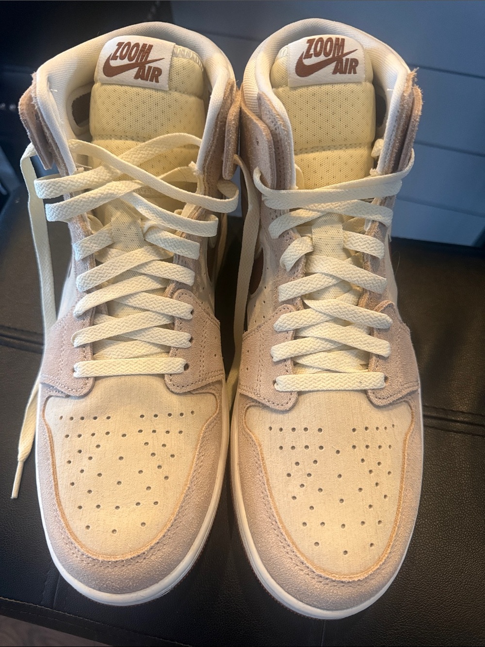 Nike Men’s High-Top Sneakers in Cream and Tan- New without tags/box